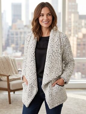Teal/White Medium Fuzzy Jolt Jacket